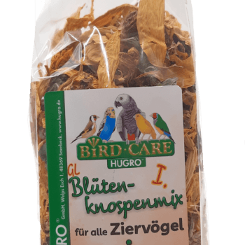Der BirdCare Blütenknospenmix 1 für Ziervögel. Der BirdCare Blütenknospenmix 1 für Ziervögel.