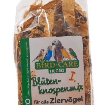 Der BirdCare Blütenknospenmix 1 für Ziervögel. Der BirdCare Blütenknospenmix 1 für Ziervögel.