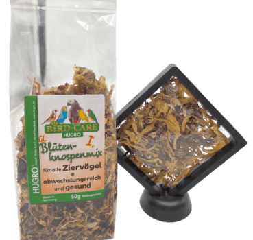 Der BirdCare Blütenknospenmix 1 für Ziervögel. Der BirdCare Blütenknospenmix 1 für Ziervögel.