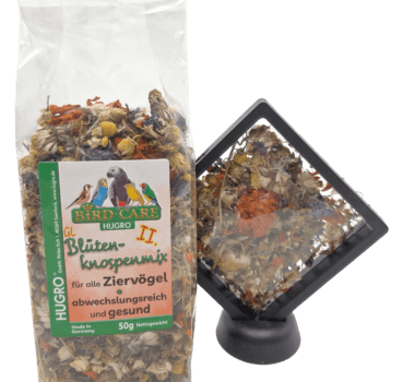 BirdCare Blütenknospenmix 2 für artgerechte Ziervogel-Ernährung. BirdCare Blütenknospenmix 2 für artgerechte Ziervogel-Ernährung.