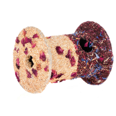 Snackrolle, Ø 6cm mit Hibiskus und Rosenblütenblätter Snackrolle, Ø 6cm mit Hibiskus und Rosenblütenblätter