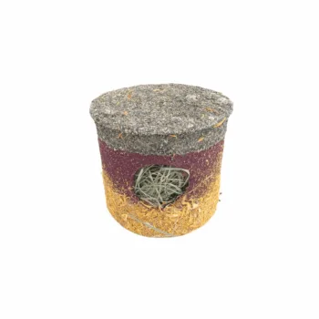Knabberhaus "Colore" mit Heufüllung, Ø 13,5 cm