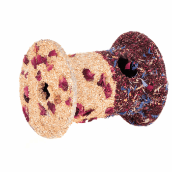 Snackrolle, Ø 6cm mit Hibiskus und Rosenblütenblät